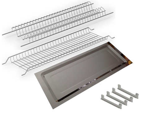 Kit scolapiatti grigio con - kit,