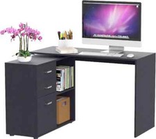 Scrivania ad Angolo con Cassettiera Ufficio Casa Forma a L DecHome 5D0037BK