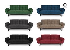 Divano letto clic clac in velluto con piede nero mod. Ambra