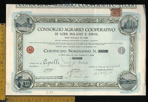 Certificato azionario