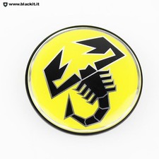 Set di 4 coprimozzi da 60 mm con adesivi 3D Abarth per cerchi MAK