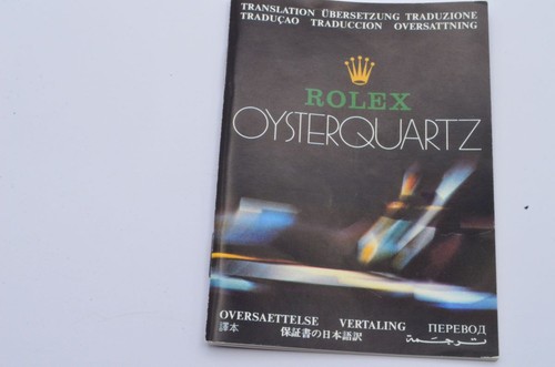 Rolex booklet manual your - rolex,