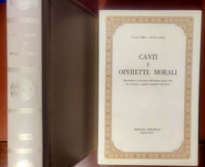 Leopardi CANTI E OPERETTE MORALI Fac-simile Starita 1835-Con note autografe