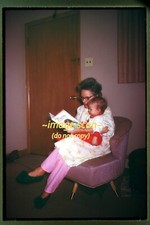 Woman reading a Maria Children's Book in 1967, Original Slide aa 28-26a
