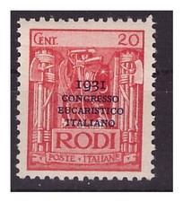 ISOLE EGEO  1931 -  CONGRESSO