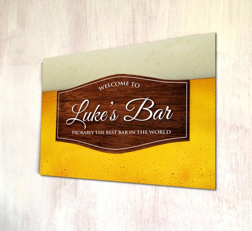 Personalised bar sign beer - personalised,
