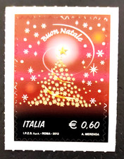 Francobollo Italia 2012 0,60 € Natale Buon Natale Albero Stelle MNH/**