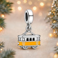 Bracciale giallo portoghese città tram perline per charm - argento sterling 925 regali