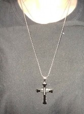 COLLANA ACCIAIO METALLO CROCE