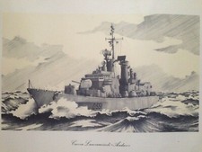 STAMPA MARINA MILITARE ITALIANA PERFETTA COME DA FOTO NAVE DA GUERRA PERFETTA