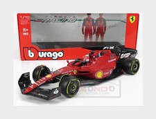 1:18 BURAGO Ferrari F1-75 #16 2022 Charles Leclerc Yellow Wheels BU16811LE