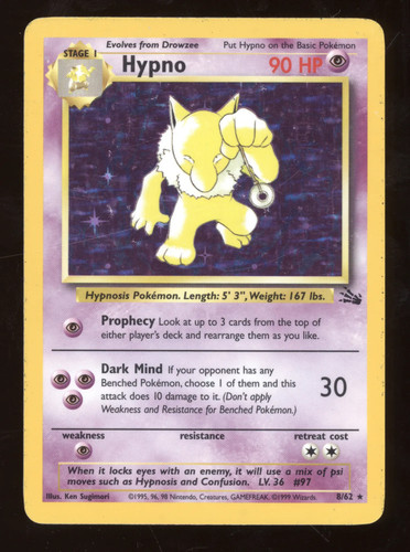 Pokemon fossil hypno holo - pokemon,