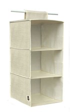 Organizer per armadio guardaroba salva spazio 3 ripiani portaoggetti 60x30x30 cm