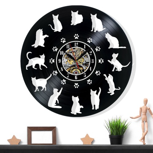 Gatti gattini vinile orologio - vinile,