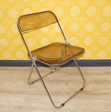 Sedia pieghevole in plastica Castelli PLIA chair anni 70 design classico marrone