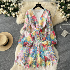 Vestito Abito Donna Corto Boho