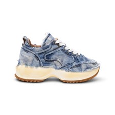 Hogan Frayed Denim Platform