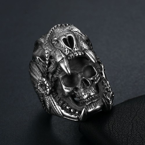 Anello uomo grande - , acciaio