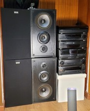 Kenwood Perla nera + piatto + casse Altec Lansing 120 W made USA da revisionare