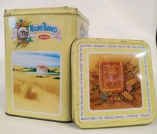 SCATOLA di Latta MULINO BIANCO I GALLETTI ANNI '80 Box Sorpresine 15x21 Barilla