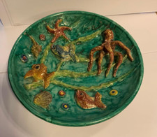 PIATTO IN CERAMICA DI VIETRI VINTAGE FIRMATA PINTO CVGHI