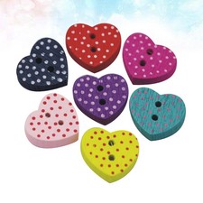  Bottoni a cuore in legno da