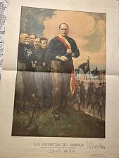 Manifesto Duce Litografia La Marcia Su Roma Mussolini Galimberti Manifesto Rsi