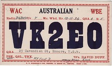 Scheda QSL ENMORE N.S.W. AUSTRALIA 1934 scheda radio radio VK2EO (80488