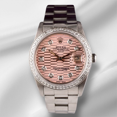 Rolex data 34mm donna 5ct - 34mm,