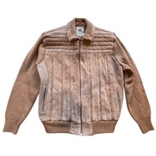 Maglione giacca pelle beige