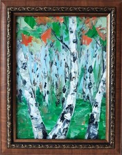 Dipinto autunnale betulla