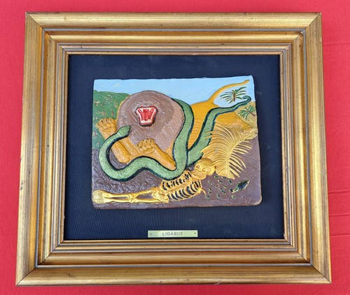 Quadro bassorilievo leone - leone, con