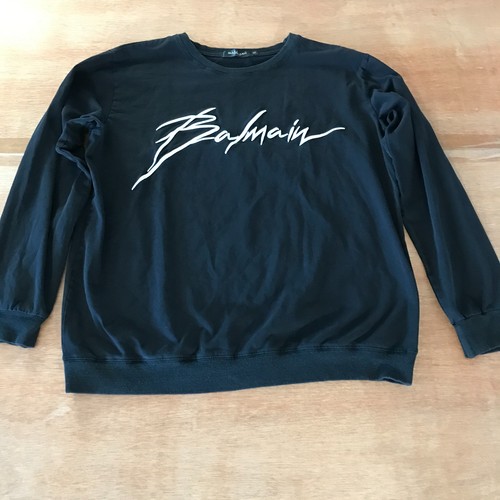 Felpa balmain uomo - balmain, nera