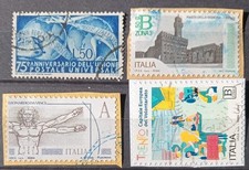 Lotto serie francobolli USATI quartine 6 + 4 franc. + 1 serie 1961