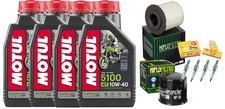 SUZUKI GSX-r 1100 1986 1988 TAGLIANDO MOTUL 5100 10W0 FILTRO ARIA OLIO CANDELE