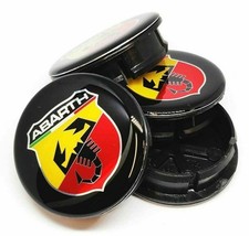 4 Tappi Coprimozzo ABARTH FIAT