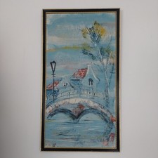 Quadro olio su tavola con