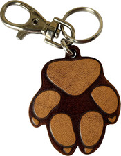 Portachiavi Zampa Cane in Vero