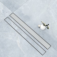 Canalettta doccia in acciaio inox 2-in-1 canalina scarico a pavimento40-150cm