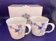 Royal Copenhagen 2 pezzi/set tazza in porcellana blu e bianca 3,3" con scatola