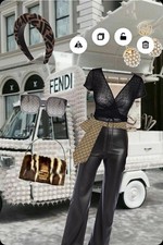 Cintura donna Fendi cravatta