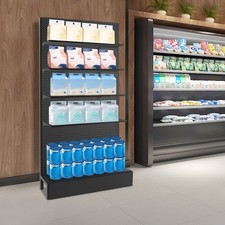 Scaffale terminale moderno 4 ripiani per scaffalatura gondola espositore vendita al dettaglio