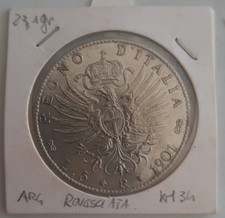 5 LIRE REGNO D'ITALIA 1901 ROVESCIATA