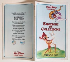 Catalogo VHS Walt Disney Home Video Autunno 1992 Emozioni Da Collezione