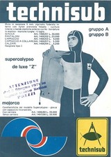 Catalogo Technisub  1970/71  Mute  Caccia Subacquea Bombole Sherpa - Erogatori