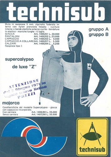 Catalogo technisub 1970 71 - technisub, 1970/71
