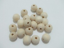 20pz perline in legno naturale