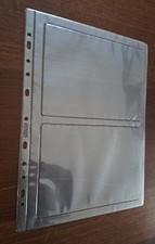 Lotto 35 fogli trasparenti 2 tasche per cartoline banconote foto da 20 x 13,5 cm