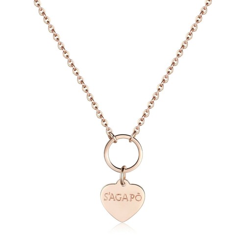 Collana cuore sagapo acciaio - sagapo,