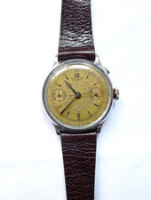 OROLOGIO VINTAGE IDRANOB CRONOGRAFO MECCANICO 1940 FUNZIONA MA NO CRONO 39MM